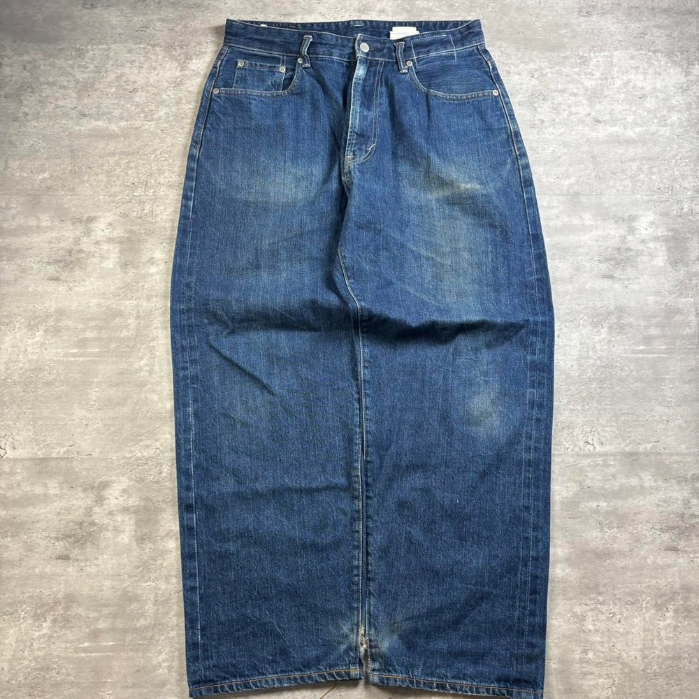 Khakis Raw Japanese Selvedge Denim Jeans Mens 34x30 Blue Good Baggy Vintage